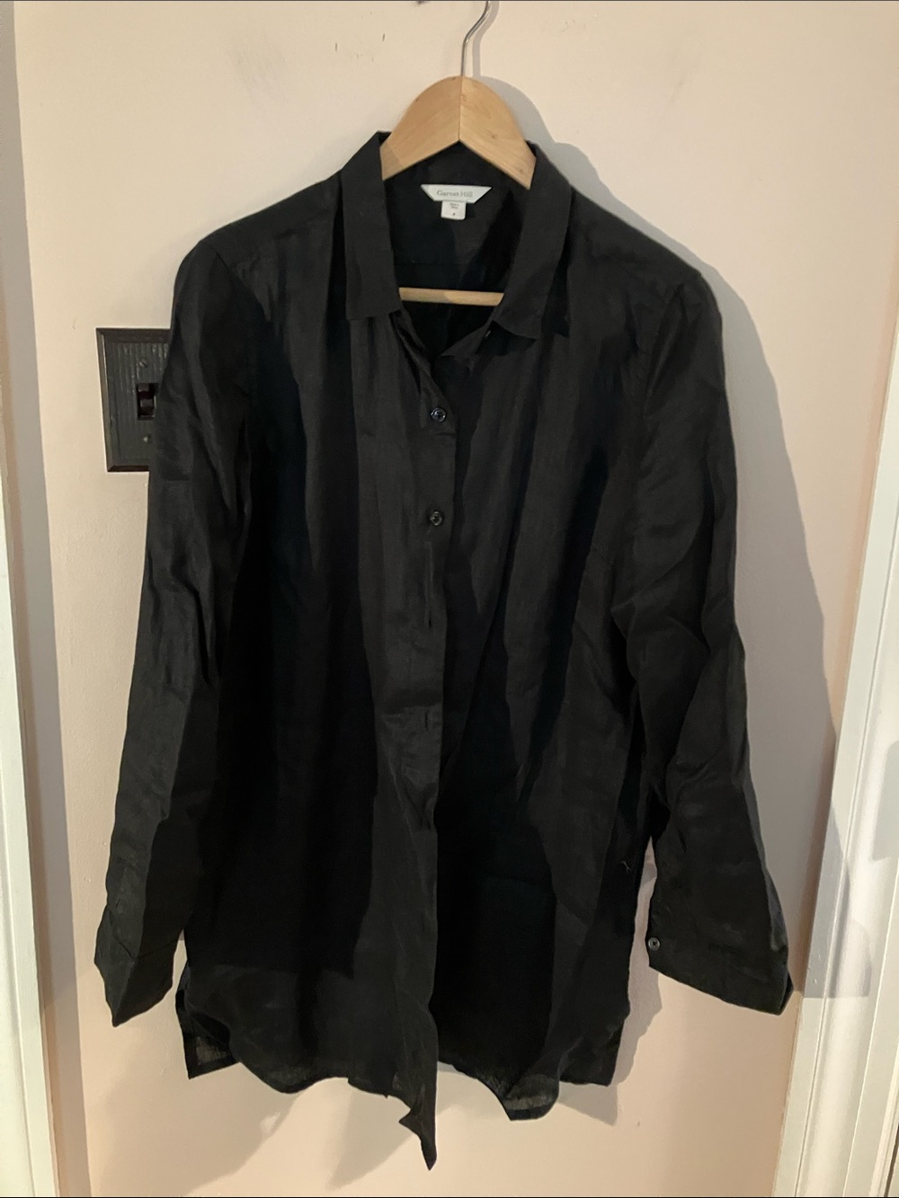 Garnet Hill black linen women’s tunic